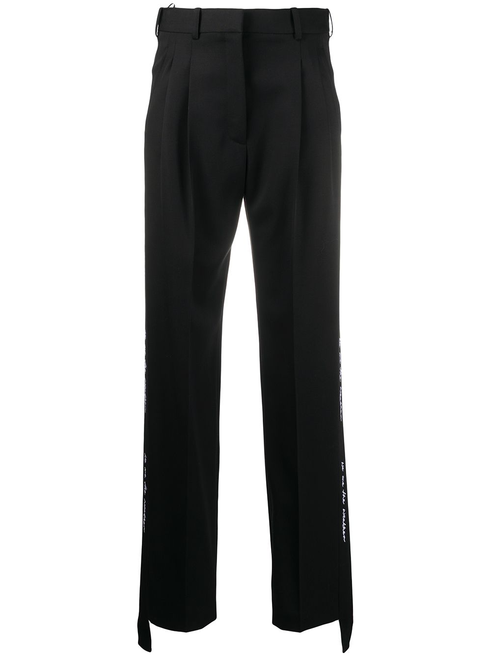 Stella McCartney Gerade Hose mit Streifen - Schwarz von Stella McCartney