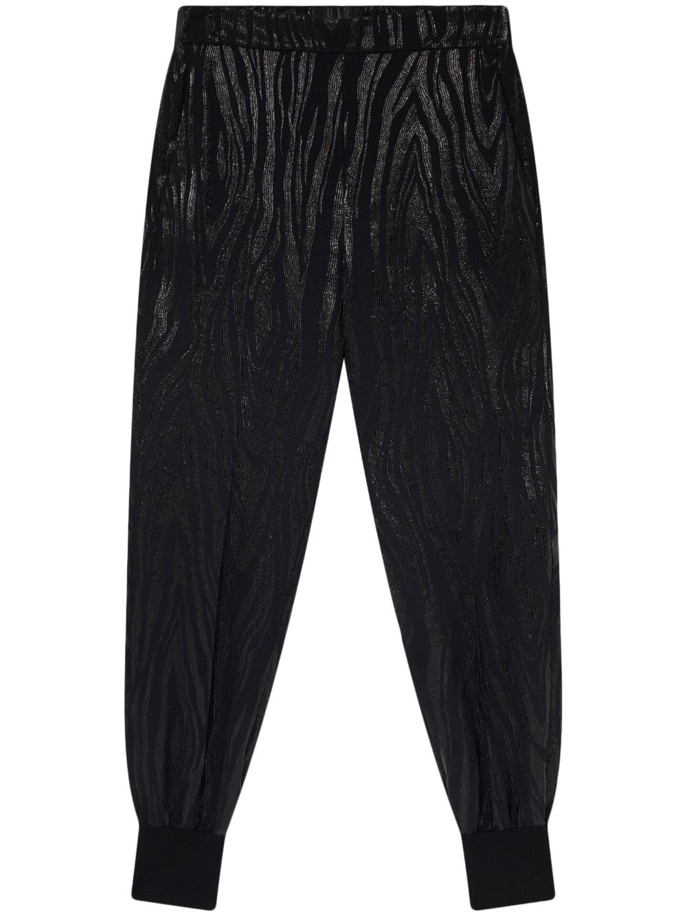 Stella McCartney Tapered-Hose mit Holzeffekt - Schwarz von Stella McCartney