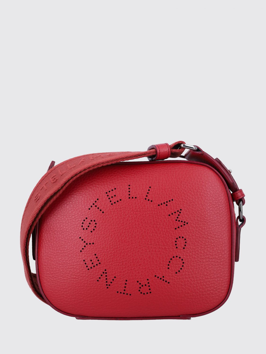 STELLA MCCARTNEY Mini-Kameratasche aus Kunstleder mit perforiertem Logo von Stella Mccartney