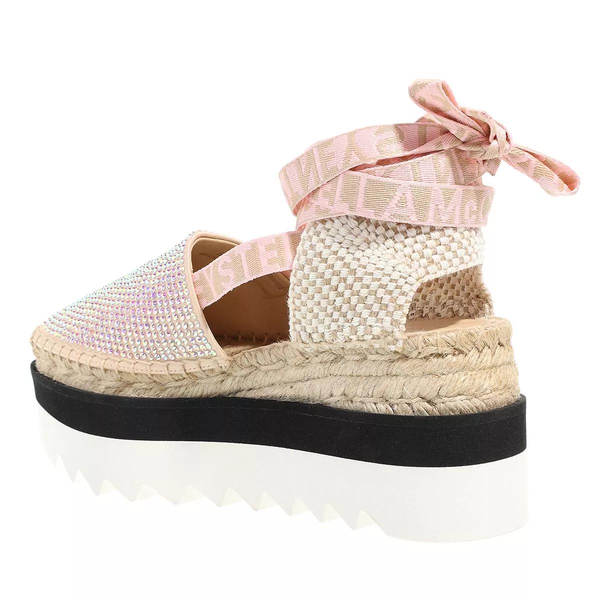 Stella McCartney Espadrilles - Gaia Embellished Ankle Strap Platform Espadrilles - Gr. 39 (EU) - in Beige - für Damen von Stella Mccartney