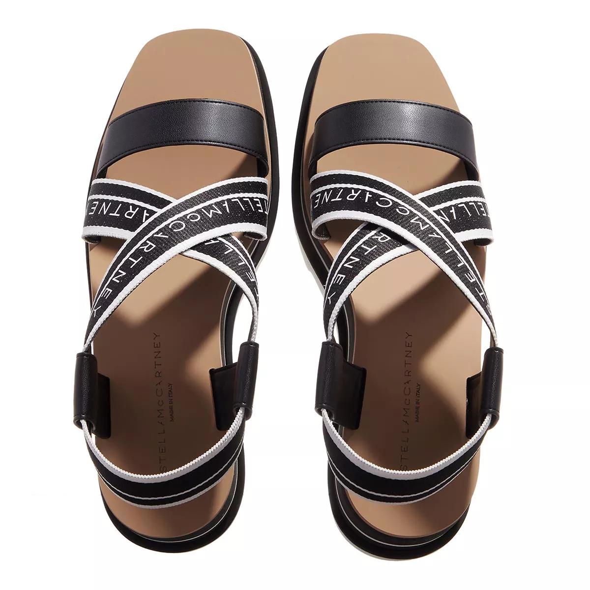 Stella McCartney Sandalen & Sandaletten - Sandals Rafia Monogram - Gr. 38_ - in Schwarz - für Damen von Stella Mccartney