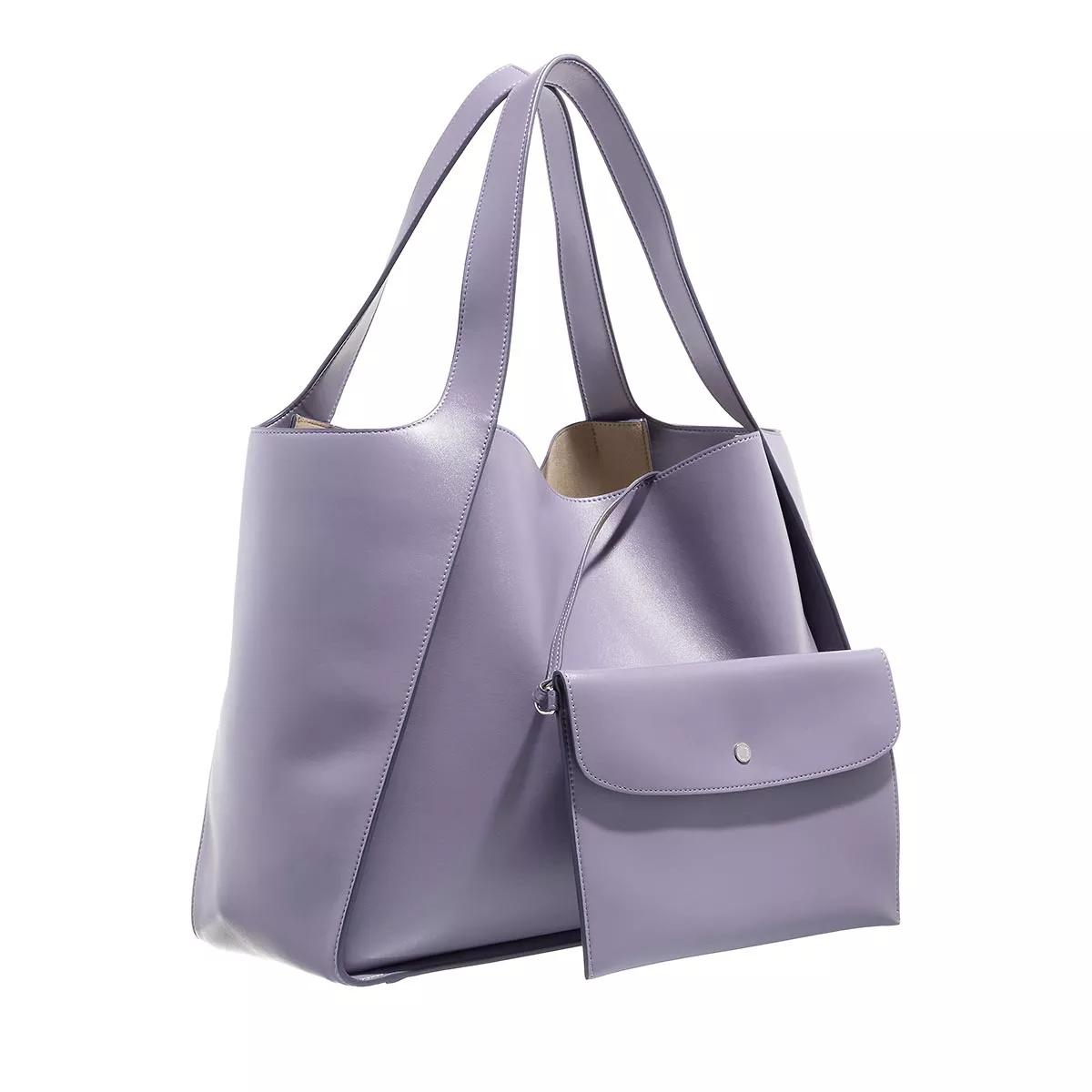 Stella McCartney Tote - Logo Tote Bag Leather - Gr. unisize - in Violett - für Damen von Stella Mccartney