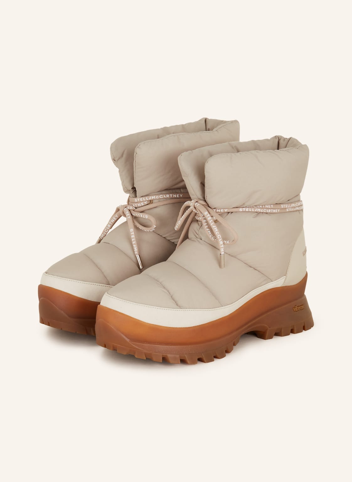 Stella Mccartney Plateau-Boots Trace beige von Stella Mccartney