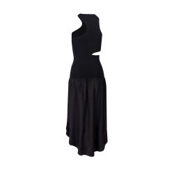 Stella Mccartney Schwarzes Seiden-maxikleid Mit Cut-out von Stella Mccartney
