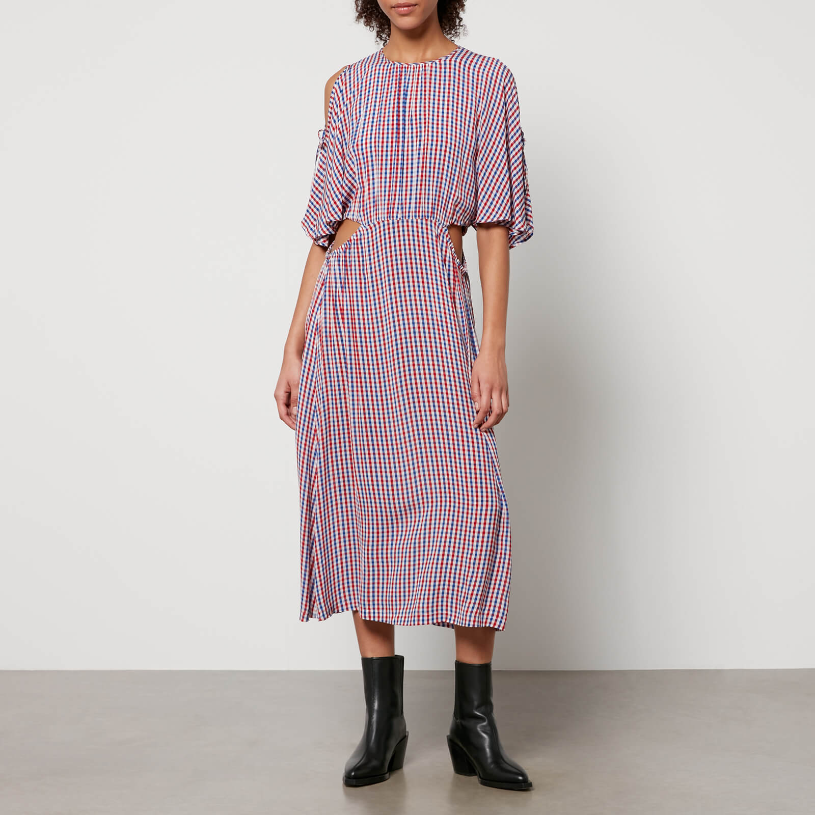 Stella Nova Checked Satin Midi Dress - DK 36/UK 10 von Stella Nova