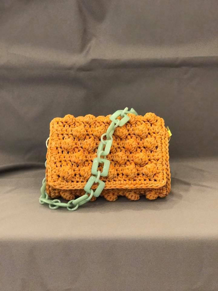 Gehäkelte Handtasche Handgefertigt - Orange Gehäkelte Handtasche Handgefertigt - Orange von StellaKCreations