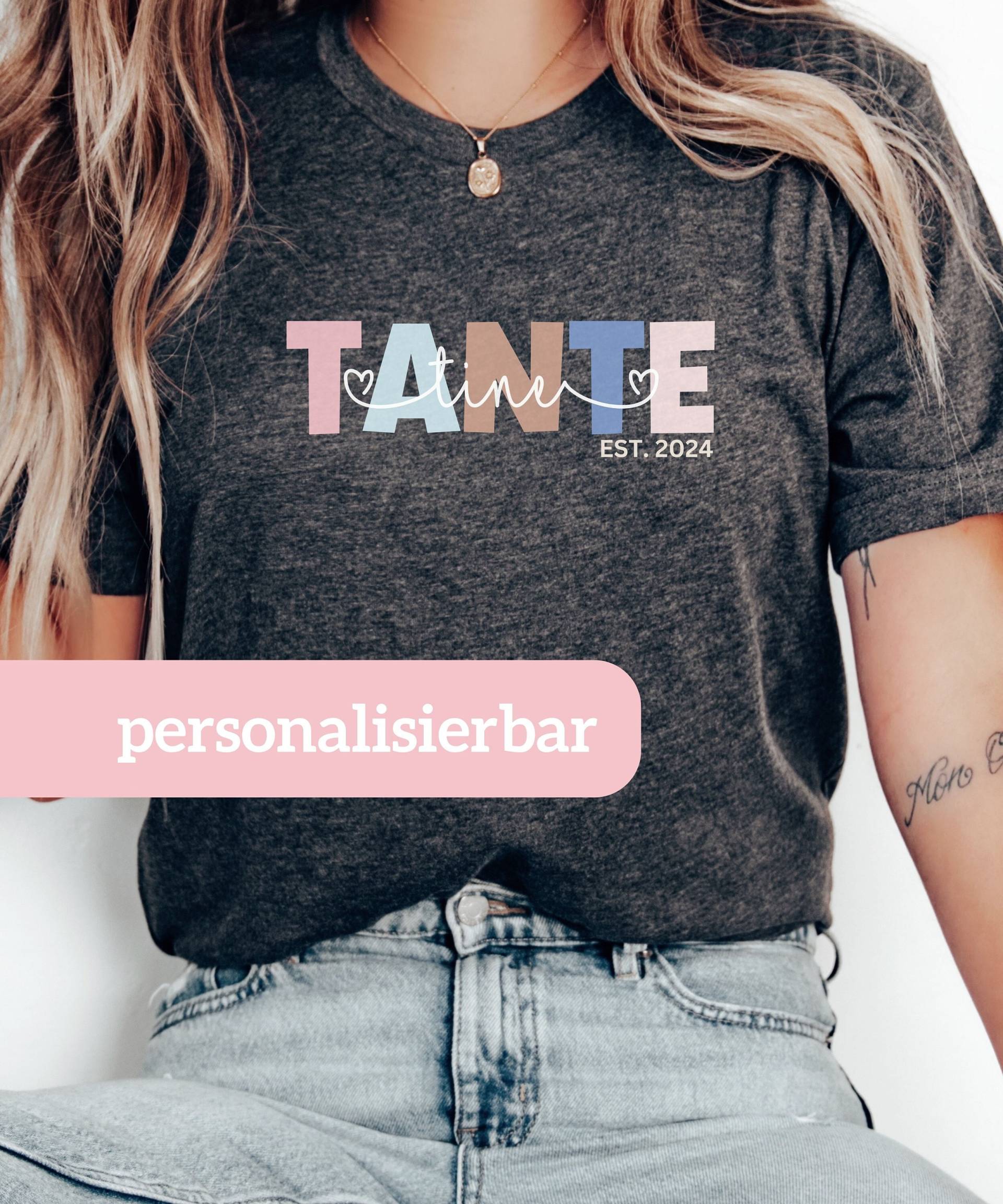 Tante T-Shirt Personalisiert | Geschenk Für Weihnachtsgeschenk Schwangerschaftsverkündung Personalisiert Aunt Tante T-Shirt Personalisiert | Geschenk Für Weihnachtsgeschenk Schwangerschaftsverkündung Personalisiert Aunt von StellaeLunaCD