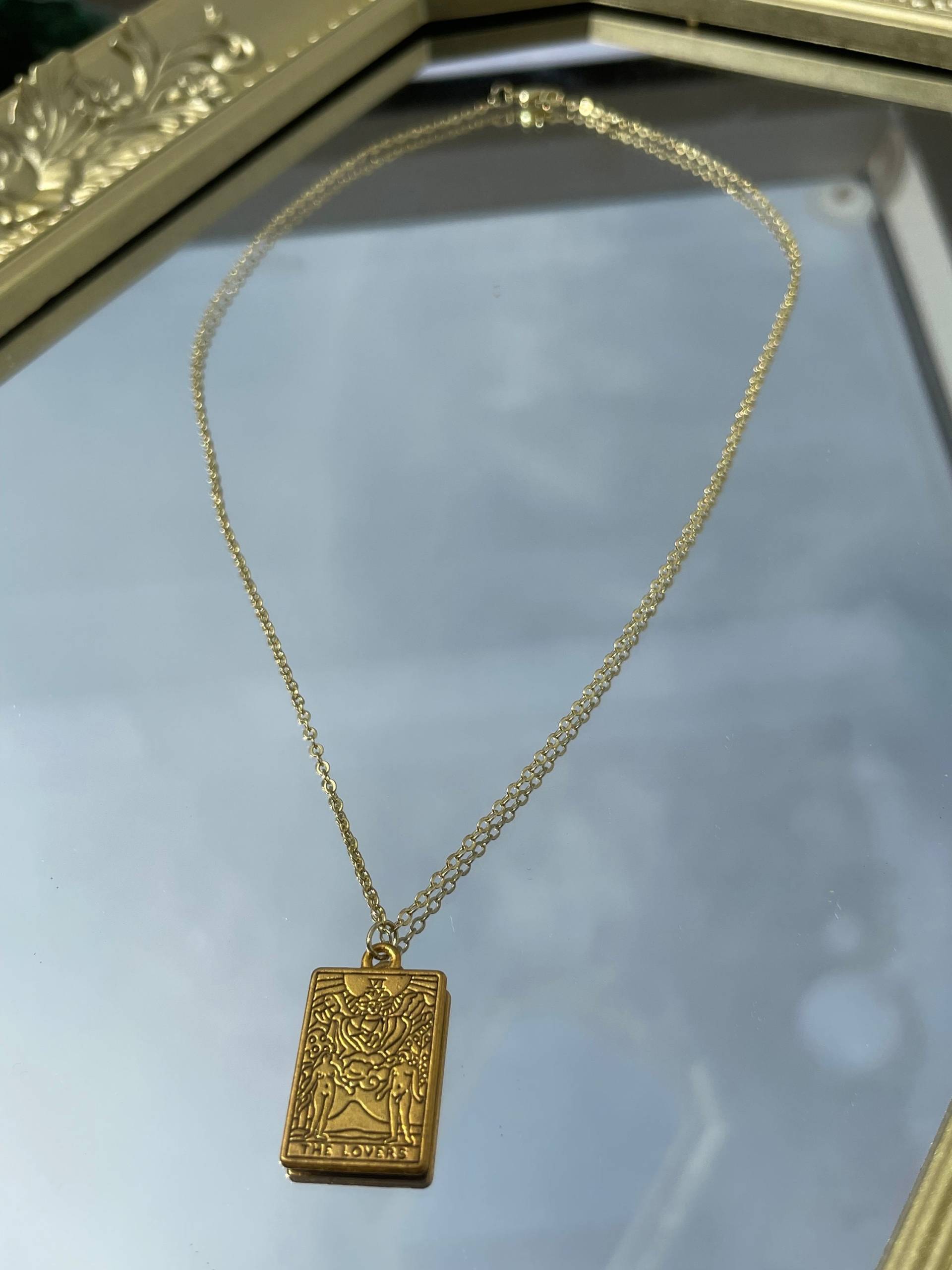 Goldene Tarot Charm Kette Goldene Tarot Charm Kette von StellarDreamDesign