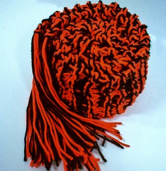 Handgestrickter Uni Schal Oklahoma Oregon - Orange Und Schwarz von StellasKnits