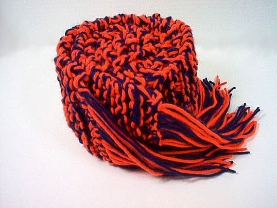 Schal Blau Orange Chicago Bears Uva Universität Von Florida Auburn Boise State Inspiriert - Ready To Ship von StellasKnits