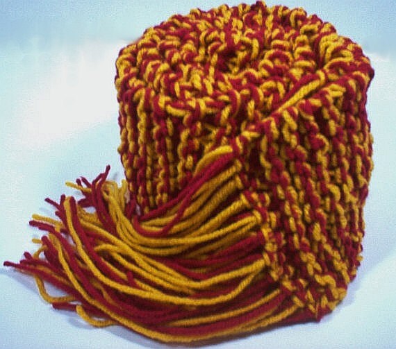 Schal Kastanienbraun Gold Minnesota Florida State Boston Arizona Hand Stricken College von StellasKnits