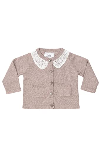 Stellou & friends Strickjacke -Cardigan für Mädchen und Jungen | Hochwertige Baby-Kleidung aus 100% Baumwolle - II V | Gr. 62/68 - Beige von Stellou & friends