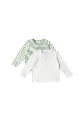 Stellou & friends Langarmshirt 2er Set Unisex I Hochwertige Baby-Kleidung aus 100% Bio Baumwolle I Gr. 86-92- Mint von Stellou & friends