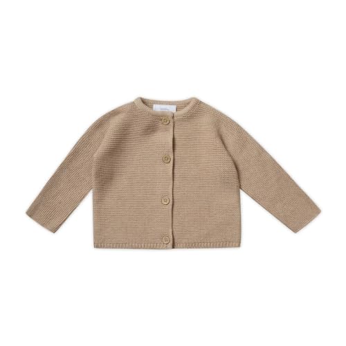 Stellou & friends Strickjacke-Cardigan für Mädchen und Jungen | Hochwertige Baby-Kleidung aus 100% Baumwolle I Gr. 110/116 - Beige Melange von Stellou & friends