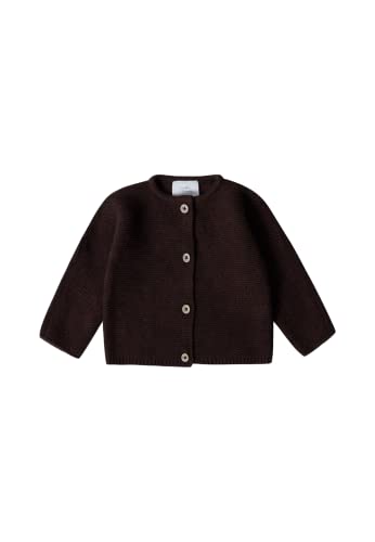 Stellou & friends Strickjacke-Cardigan für Mädchen und Jungen | Hochwertige Baby-Kleidung aus 100% Baumwolle I Gr. 86/92 - Dunkelbraun von Stellou & friends