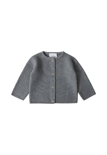 Stellou & friends Strickjacke-Cardigan für Mädchen und Jungen | Hochwertige Baby-Kleidung aus 100% Baumwolle I Gr. 62/68 - Dunkelgrau von Stellou & friends