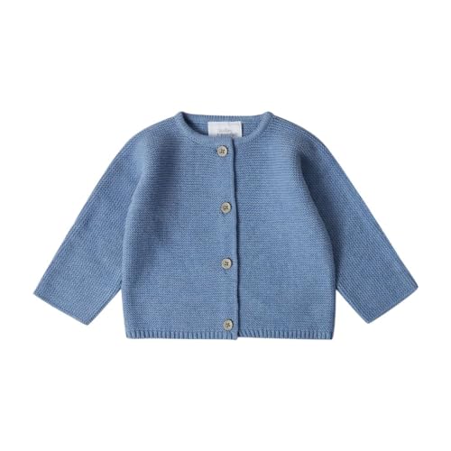 Stellou & friends Strickjacke-Cardigan für Mädchen und Jungen | Hochwertige Baby-Kleidung aus 100% Baumwolle I Gr. 50/56 - Hellblau von Stellou & friends