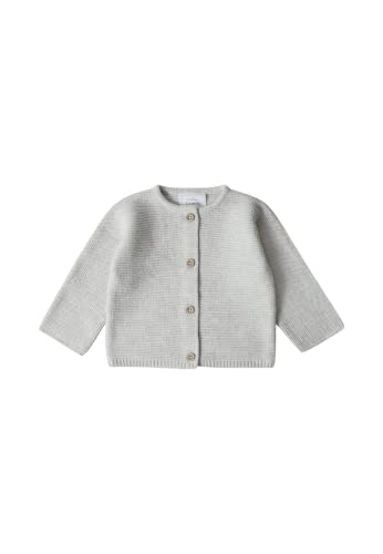 Stellou & friends Strickjacke-Cardigan für Mädchen und Jungen | Hochwertige Baby-Kleidung aus 100% Baumwolle I Gr. 62/68 - Hellgrau von Stellou & friends