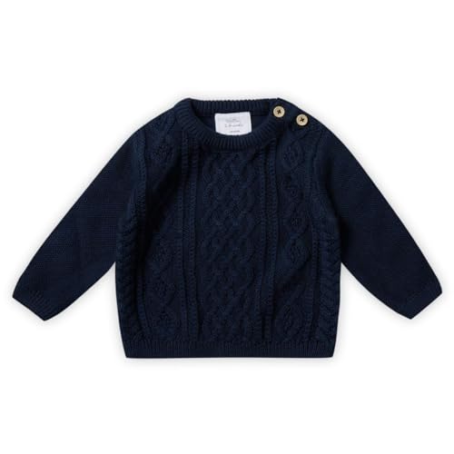 Stellou & friends Strickpullover für Jungen und Mädchen I Hochwertige Baby-Kleidung aus 100% Baumwolle I Gr. 110/116 - Navy von Stellou & friends