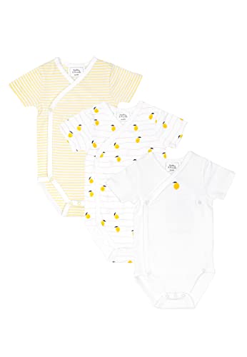 Stellou & friends Baby-Body - Wickelbody 3er Set I kuschelweiche Babys Kleidung für Jungs und Mädchen - kurzarm 50-56 von Stellou & friends