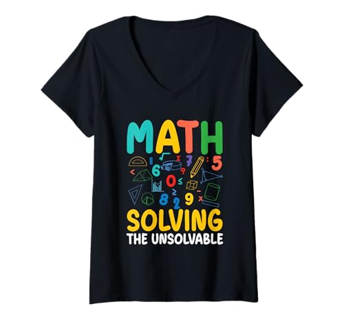 Damen Mathe Solving The Unlösable Stem Education T-Shirt mit V-Ausschnitt Damen Mathe Solving The Unlösable Stem Education T-Shirt mit V-Ausschnitt von Stem Education Math Learning School