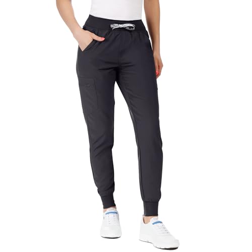 Stenso Nobby Medizinische Jogginghose Unisex - Stretch Schlupfhose Männer & Damen - Elastischer Bund Mit Kordelzug - 2 Vorder- & 2 Gesäßtaschen - Cargotasche Mit Reißverschluss Holzkohle L von Stenso