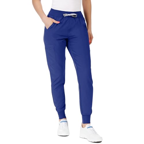 Stenso Nobby Medizinische Jogginghose Unisex - Stretch Schlupfhose Männer & Damen - Elastischer Bund Mit Kordelzug - 2 Vorder- & 2 Gesäßtaschen - Cargotasche Mit Reißverschluss Königsblau XS von Stenso