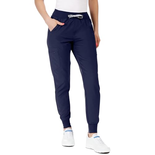Stenso Nobby Medizinische Jogginghose Unisex - Stretch Schlupfhose Männer & Damen - Elastischer Bund Mit Kordelzug - 2 Vorder- & 2 Gesäßtaschen - Cargotasche Mit Reißverschluss Marineblau 3XL von Stenso