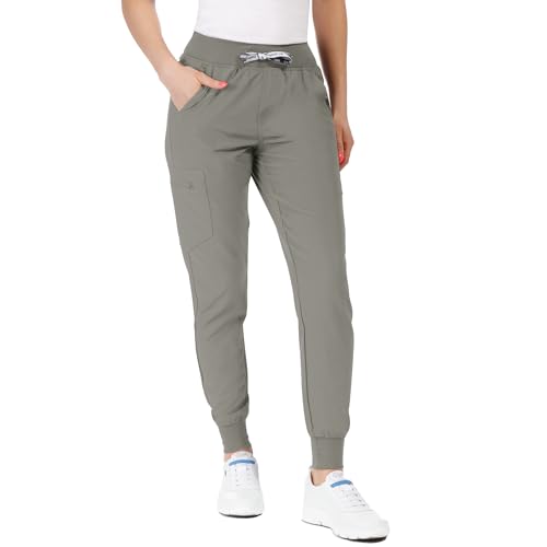 Stenso Nobby Medizinische Jogginghose Unisex - Stretch Schlupfhose Männer & Damen - Elastischer Bund Mit Kordelzug - 2 Vorder- & 2 Gesäßtaschen - Cargotasche Mit Reißverschluss Zement 2XL von Stenso