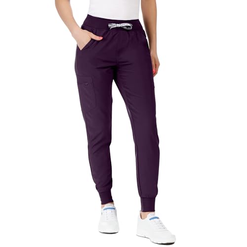 Stenso Nobby Medizinische Jogginghose Unisex - Stretch Schlupfhose Männer & Damen - Elastischer Bund Mit Kordelzug - 2 Vorder- & 2 Gesäßtaschen - Cargotasche Mit Reißverschluss lila Marmelade L von Stenso