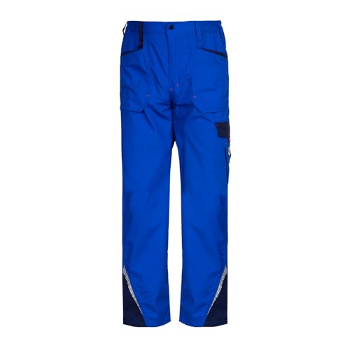 Prisma Arbeitshosen Männer - Leichtes und Verschleißfestes Ripstop Material, Arbeitshose Herren mit Zwei Seitentaschen, Zwei Gesäßtaschen und Cargotasche, Reflektierende Elemente Königsblau EU52 von Stenso