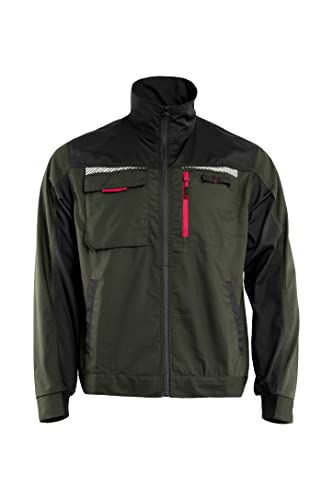 Prisma Summer Arbeitsjacke Herren - Leichte Ripstop Arbeitsjacke Männer mit Reflektierenden Elementen, Zwei Underen und Oberen Taschen - Bundjacke Herren: Olivgrün 54 Prisma Summer Arbeitsjacke Herren - Leichte Ripstop Arbeitsjacke Männer mit Reflektierenden Elementen, Zwei Underen und Oberen Taschen - Bundjacke Herren: Olivgrün 54 von Stenso