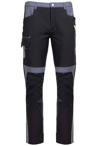 Stenso Prisma Arbeitshosen Männer - Softshell Cargohose Herren mit Stretch, Funktionellen Taschen, 2 Vordertaschen, 2 Gesäßtaschen, Cargotasche, Verstärkte Knie, Elastische Taille, Wasserdicht 2XL von Stenso