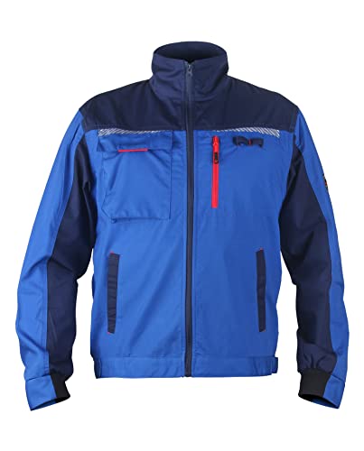 Prisma Summer Arbeitsjacke Herren - Leichte Ripstop Arbeitsjacke Männer mit Reflektierenden Elementen, Zwei Underen und Oberen Taschen - Bundjacke Herren: Königsblau 46 von Stenso