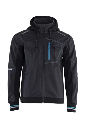 Revolt 4Stretch Herren Bundjacke - Stretch Herren Arbeitsjacken - elastische Männer Jacke mit abnehmbare Kapuze Grau/Schwarz 52 von Stenso