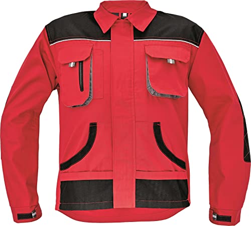 Stenso Des-Emerton Arbeitsjacken Herren Multifunktionale Arbeitsjacke Männer Bundjacke mit verstärkte Ellbogen - Rot - 48 von Stenso