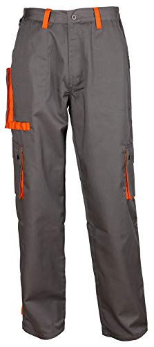 Stenso Desman Herren Arbeitshosen Bundhose - Cargohose - Grau/Orange EU50 von Stenso