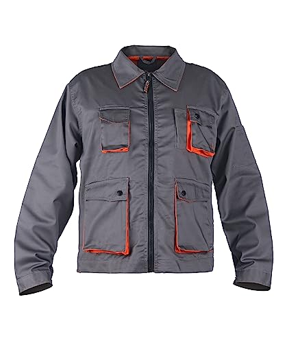 Stenso Desman - Multifunktionale Arbeitsjacke Männer Bundjacke - Grau/Orange 50 von Stenso