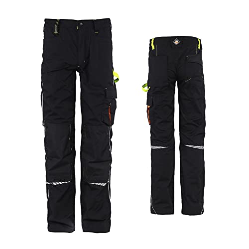 Stenso Prisma Arbeitshosen Männer - Cargohose Herren - Hose Herren Cargo - Arbeitshose Herren - Schwarz/Grün EU62 von Stenso