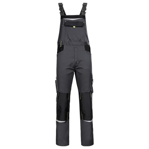 Prisma Arbeitshosen Männer Latzhose Herren Arbeitshose Mit Stretch, 2 Seitentaschen, 2 Gesäßtaschen, Brusttasche Mit Patte, Cargotasche, Verstärkte Knie, Elastische Taille Grau Spandex 50 Prisma Arbeitshosen Männer Latzhose Herren Arbeitshose Mit Stretch, 2 Seitentaschen, 2 Gesäßtaschen, Brusttasche Mit Patte, Cargotasche, Verstärkte Knie, Elastische Taille Grau Spandex 50 von Stenso