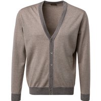 Stenströms Herren Cardigan braun Merinowolle unifarben von Stenströms