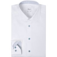 Stenströms Hemd aus Twofold Super Cotton mit Ausputz, Slimline in 40S von Stenströms