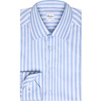 Stenströms Twofold Super Cotton-Hemd mit Blockstreifen in Vollzwirn-Qualität, Slimline in 43S von Stenströms