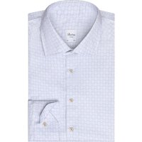 Stenströms Gemustertes Twofold Super Cotton-Hemd in Vollzwirn-Qualität, Slimline in 43S von Stenströms