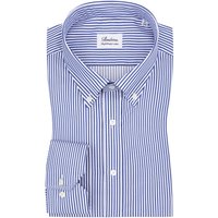 Stenströms Gestreiftes Twill-Hemd aus Twofold Super Cotton von Stenströms