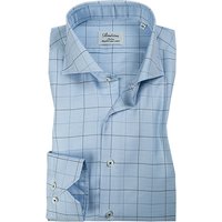 Stenströms Herren Hemd blau kariert von Stenströms