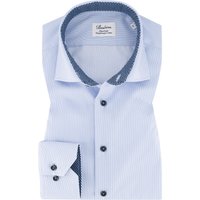 Stenströms Herren Hemd blau gestreift von Stenströms