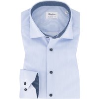 Stenströms Herren Hemd blau gestreift von Stenströms