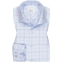 Stenströms Herren Hemd blau kariert von Stenströms