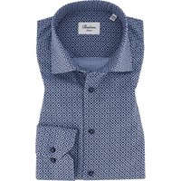 Stenströms Herren Hemd blau gemustert von Stenströms